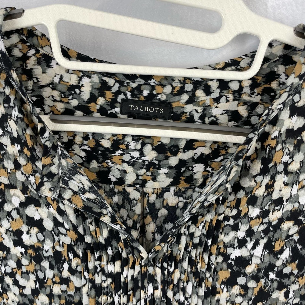 Talbots Multi-Color Pintuck Spotted Pattern Pullo… - image 3